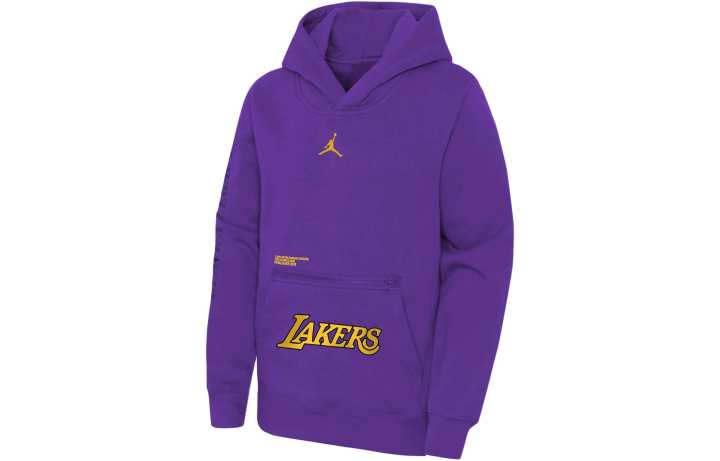 Jordan Jordan Los Angeles Lakers Courtside Statement Edition Sweatshirt Kids' Purple
