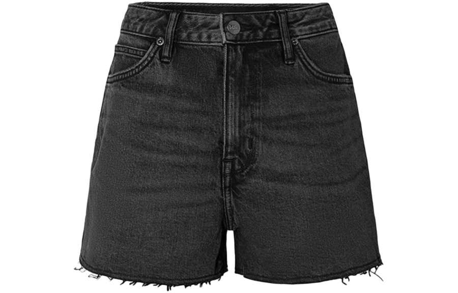 Lee Denim Shorts Women's Black Gray Color Moderate Other