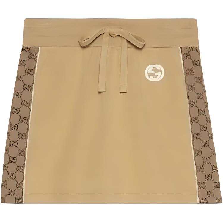 GUCCI SS24 Casual Short Skirts Women's Camel