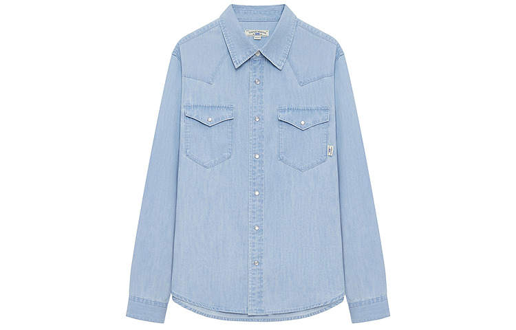 Teenie Weenie Men Shirts Unisex Light Denim Lapel Moderate Other