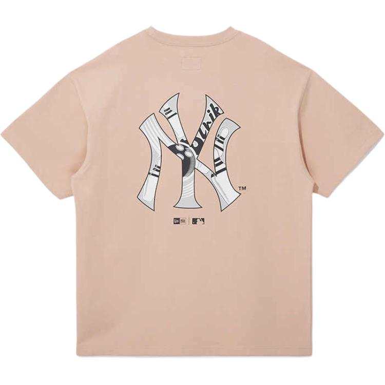 New Era X MLB T Shirts Unisex Clay Pink Crew Neck Moderate Straight Fit