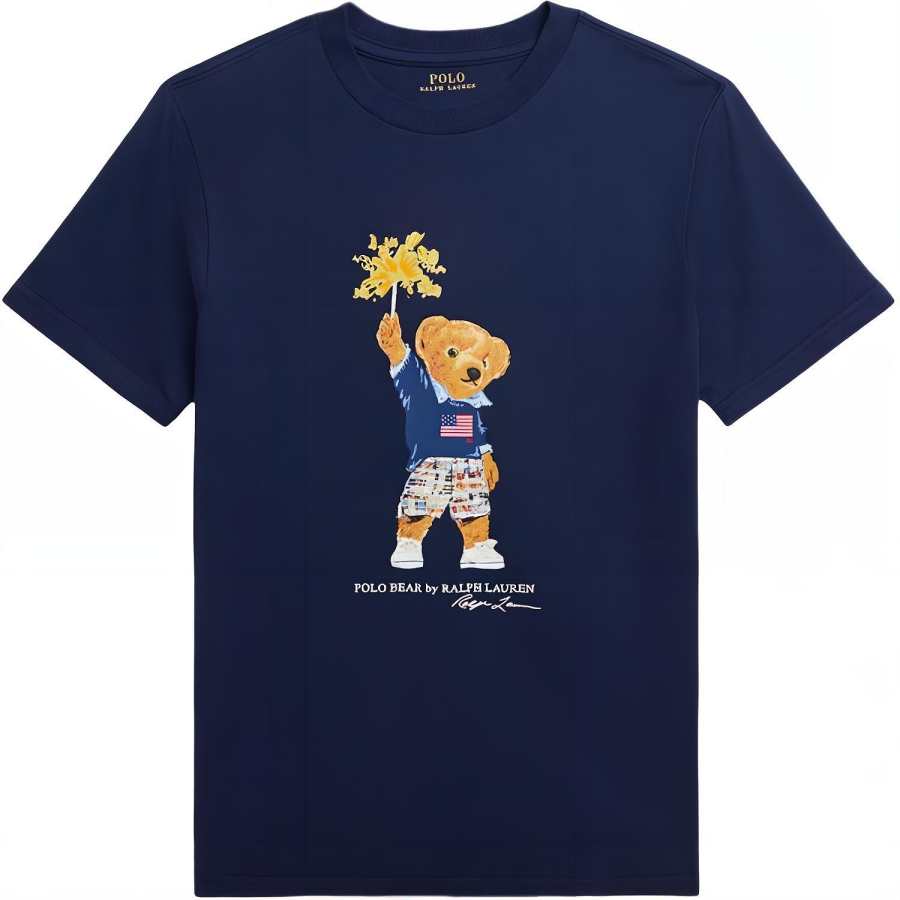 Polo Ralph Lauren T Shirt FW24 Spring Dark Blue Kids'
