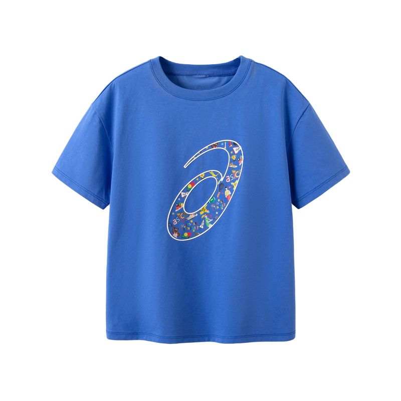 Asics T Shirt Asics Blue Teenagers