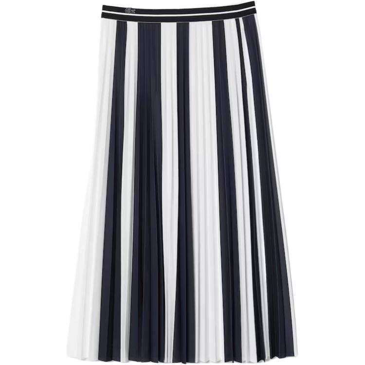 LACOSTE Casual Long Skirt Women's Blue White