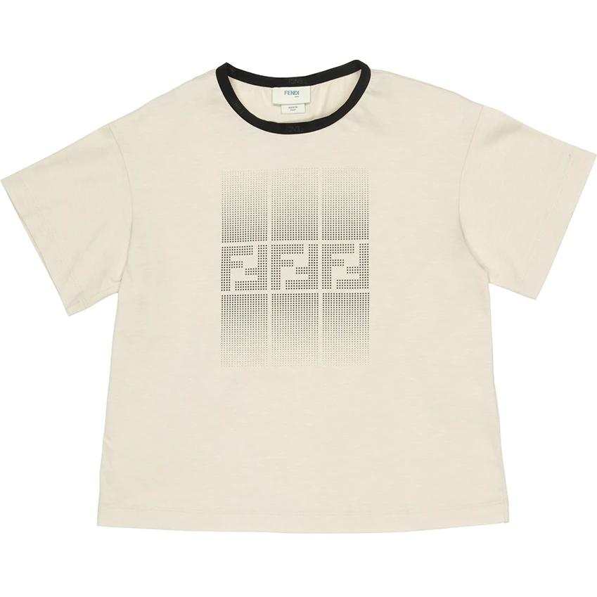 FENDI Kids T Shirts Crew Neck Moderate