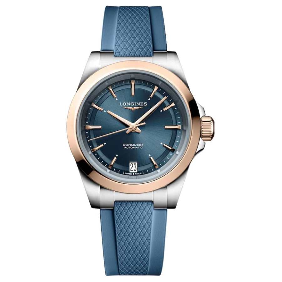 LONGINES Comcast Collection Automatic Mechanical Movement 100m Waterproof Women's Watch 34mm Blue Dial