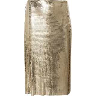 Paco Rabanne Rabanne Pression Chainmail Midi Skirt