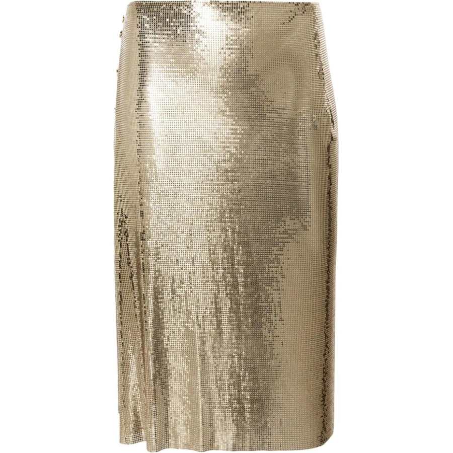Paco Rabanne Rabanne Pression Chainmail Midi Skirt