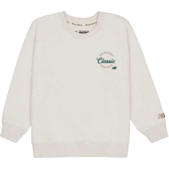 New Balance New Balance Sweatshirt NB Fleece Lined Fashion Minimalist Style Versatile Pullover White Kids'