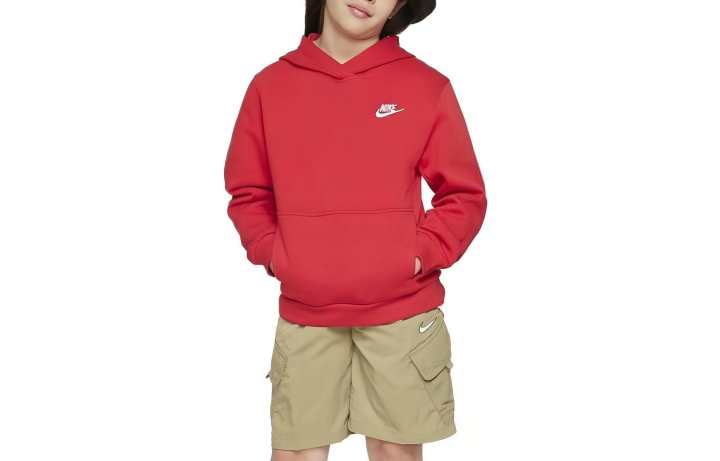 Nike Nike Kids' Apparel Pullover Hoodie Sweatshirt Red Kids'