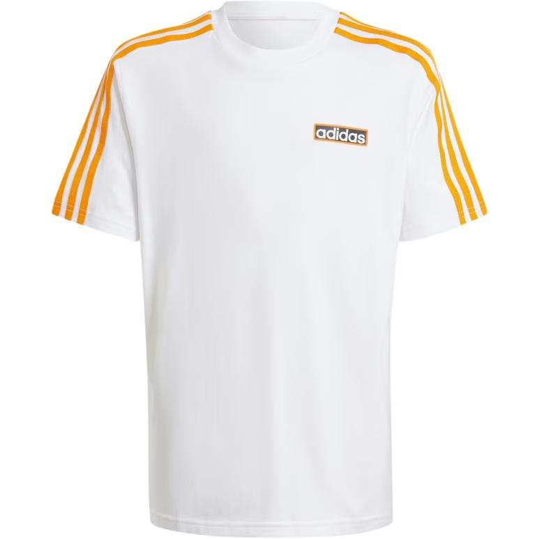 Adidas Adidas TEE KIDS T Shirt White/Orange Teenagers
