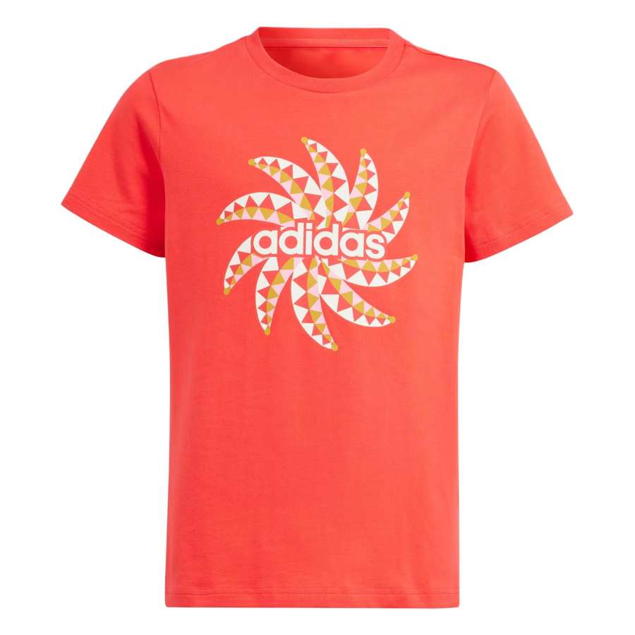 Adidas Adidas x FARM RIO T Shirt Tomato Red Teenagers