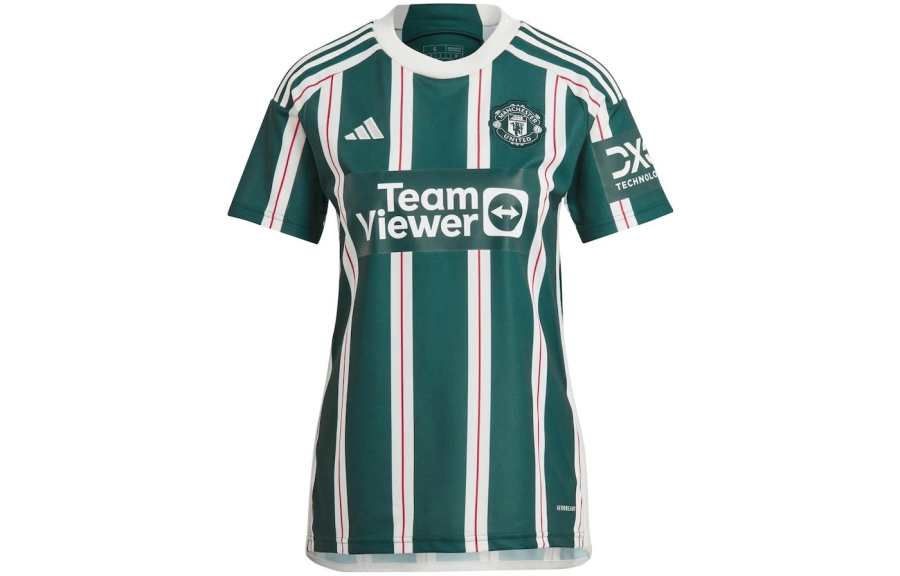 Adidas Adidas Manchester United Soccer Jerseys Women's Green Crew Neck Moderate
