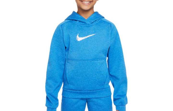 Nike Nike Sweatshirt Kids' Apparel Therma FIT Pullover Hoodie Blue Kids'