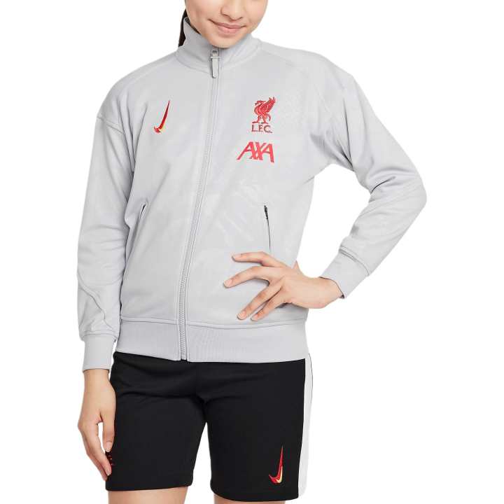 Nike Nike LiverpoolFC FW24 Jackets & Coats Light Smoke Gray/Black/Global Red Teenagers
