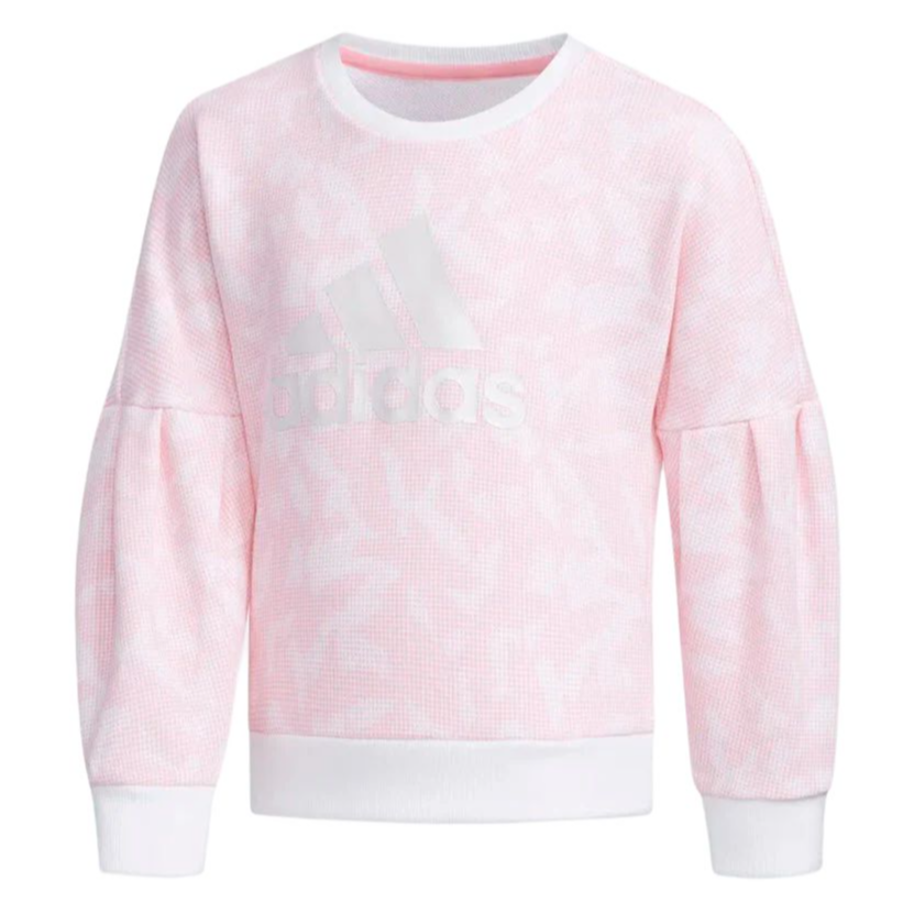 Adidas Adidas Sweatshirt White/Light Pink Children Aged 3 7 Years Old