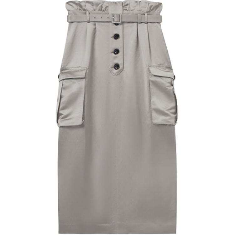 Self-portrait Self portrait Casual Long Skirt Women's Dark Gray Brown