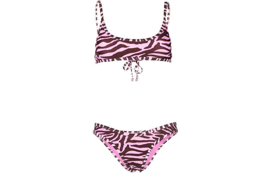 The Attico Zebra-Print Bikini Set