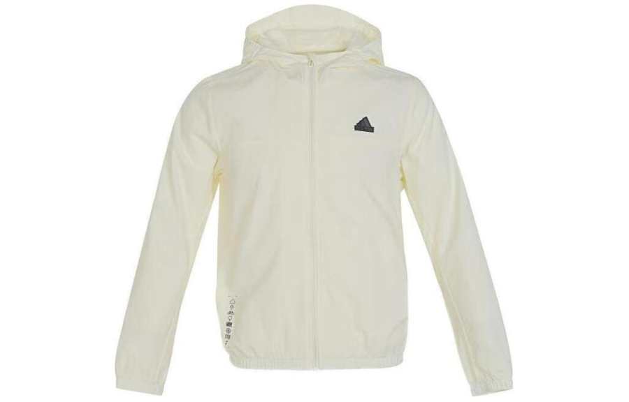 Adidas Adidas Jackets & Coats J CE WND BRK Ivory White Kids'