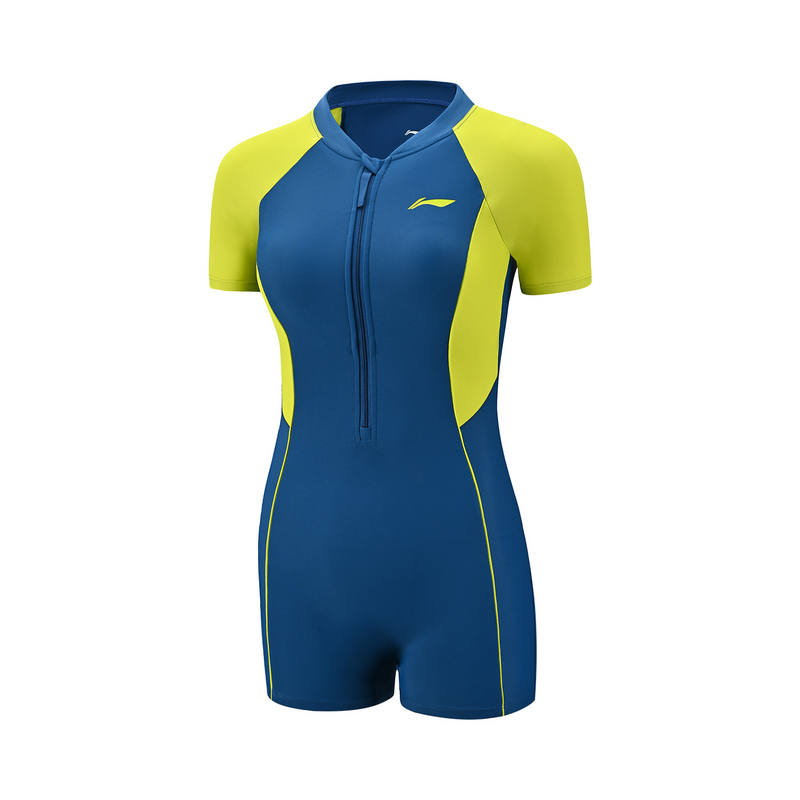 Li-Ning Li Ning One piece Swimsuit Women's New Denim Blue