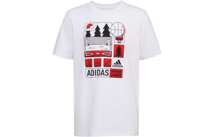 Adidas Adidas Kids' Apparel Outdoor Court Tee T Shirt Kids' White