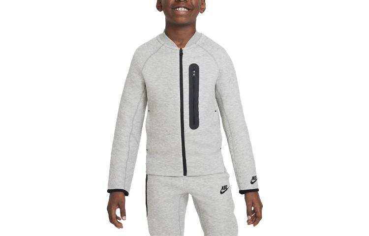 Nike Nike Sweatshirt Kids' Apparel Sportswear Tech Fleece Light Gray Kids'