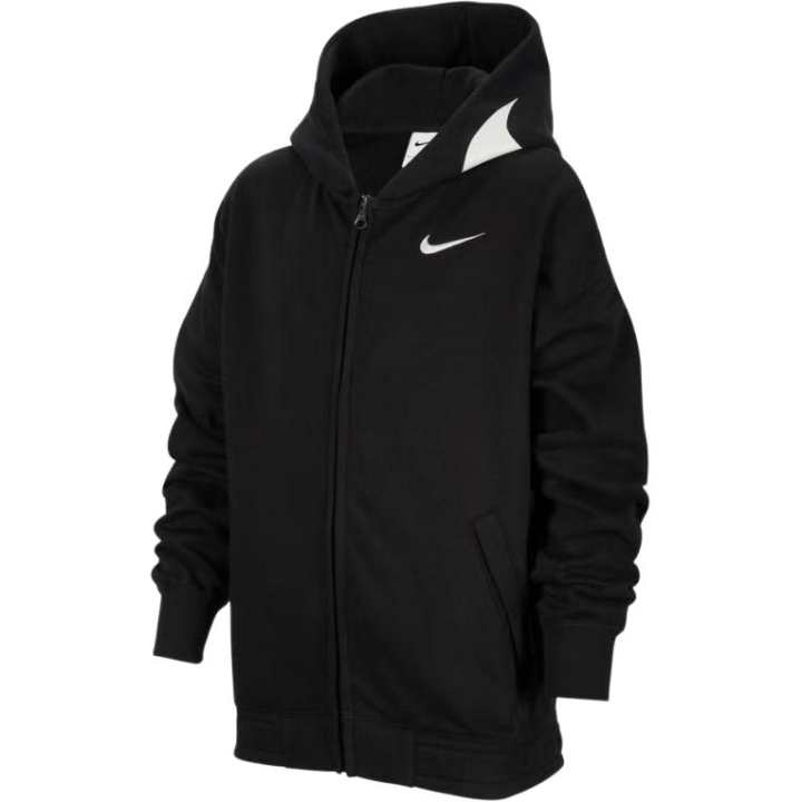 Nike Nike Jacket Fleece Lined Zippers Hooded Black Unisex