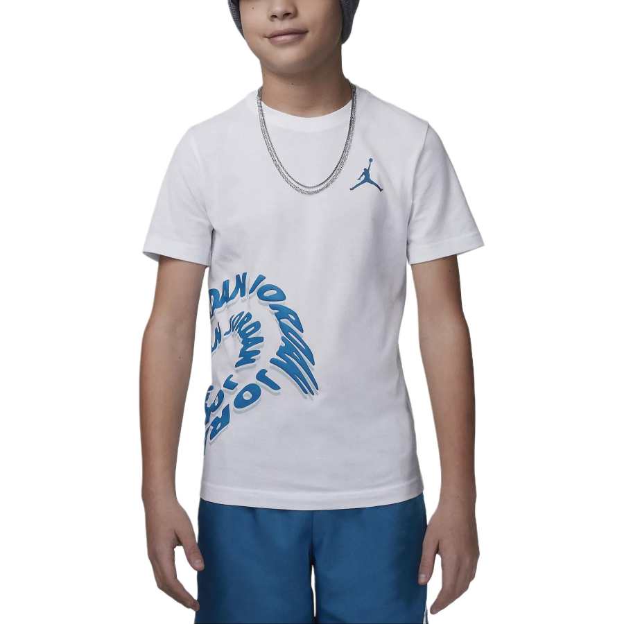 Jordan Jordan T Shirt Warped GalaxyBig Kids' Graphic T Shirt White Teenagers