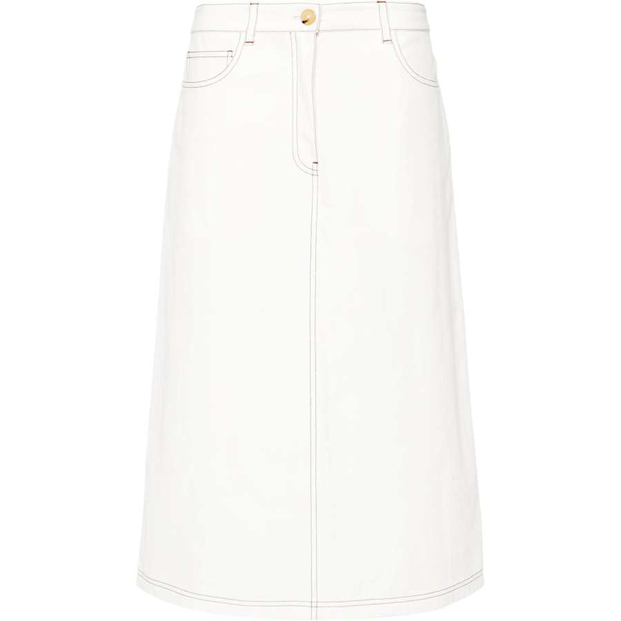 Toteme contrast-stitching midi skirt