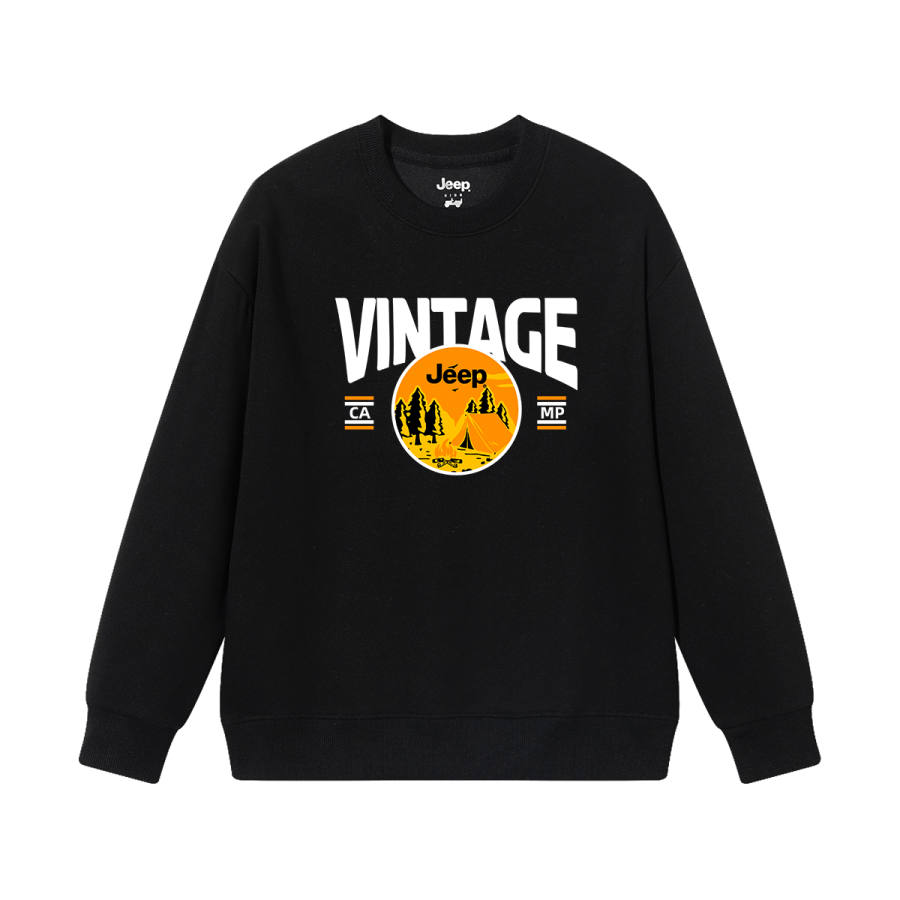 Jeep Jeep Grade School Sweatshirts Crew Neck Thickened