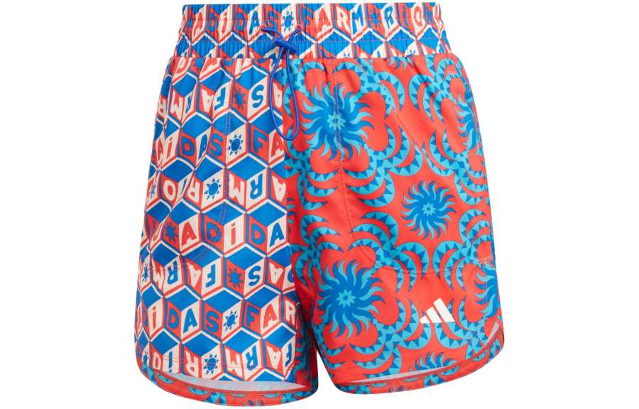 Adidas Adidas x FARM RIO Pacer Shorts Sports Pants Women's Red Blue Multicolor