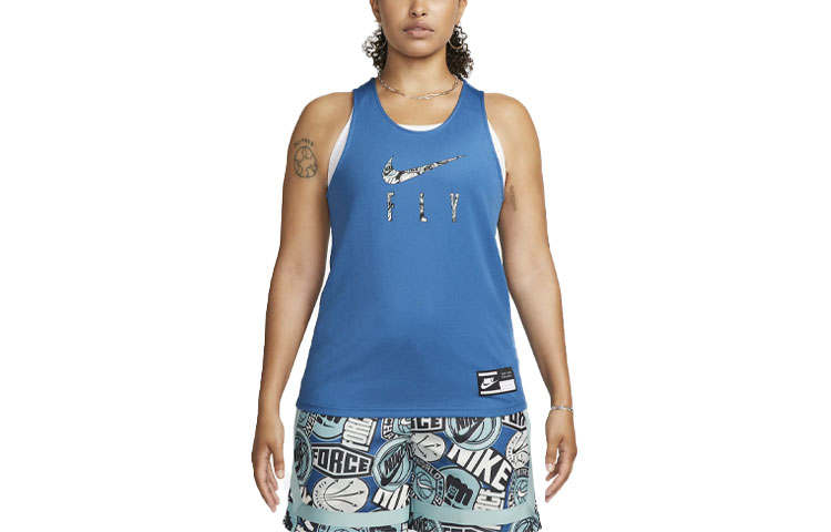 Nike Nike Basketball Jerseys Women's Blue Crew Neck Moderate