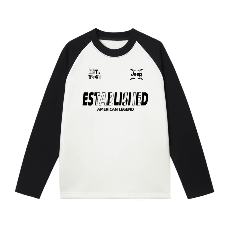 Jeep Grade School Sweatshirts Crew Neck Thickened