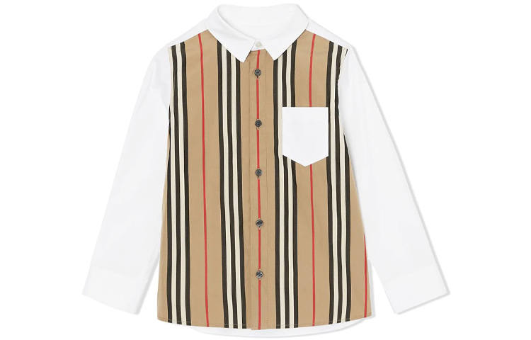 Burberry Stripes Shirt Spring Fall Kids' White