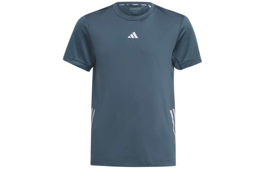 Adidas Adidas T Shirt Aeroready 3 Stripes T Shirt Blue Kids'