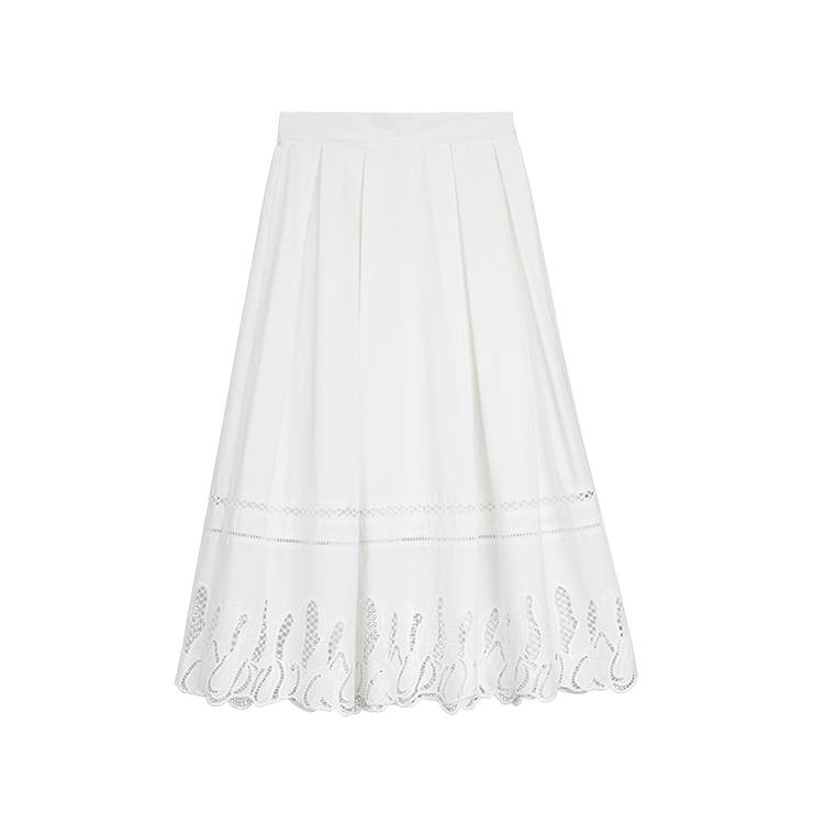ELLE Casual Long Skirt Women's White