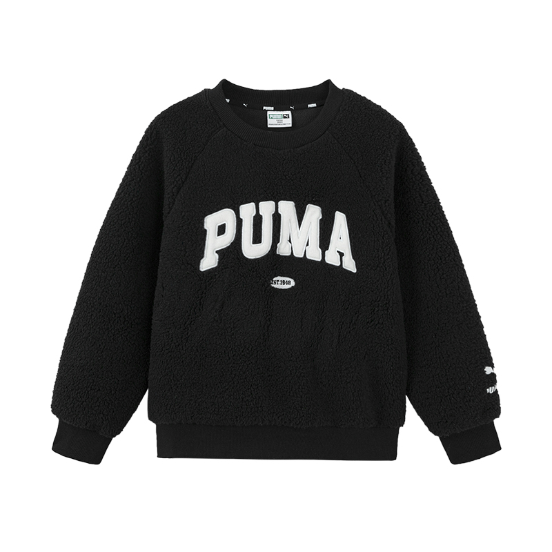 PUMA Sweatshirt Sportstyle1948 SHERPA FLEECE CREW Black Kids'