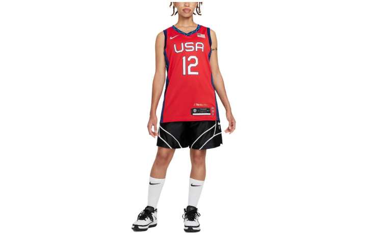 Nike Nike Basketball Jerseys Women's Red V Neck Moderate