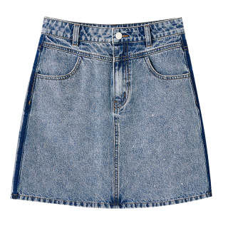 XIANGYING Denim Short Skirts Women's Blue