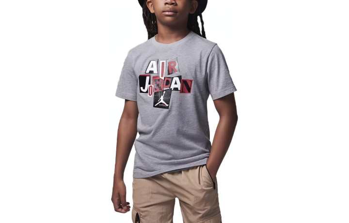 Jordan Jordan Kids' Apparel Air Cutout Tee T Shirt Gray Kids'