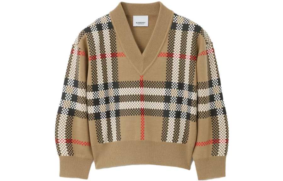 Burberry Kids Sweaters V Neck Moderate