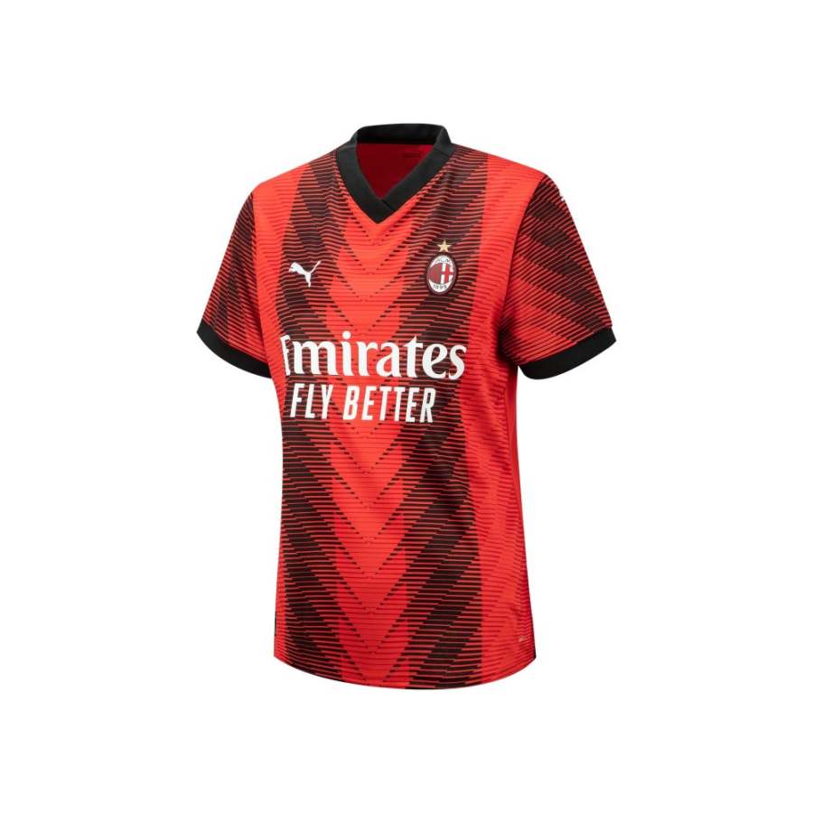 PUMA AC Beige Blue Soccer Jerseys Women's Red V Neck Thin