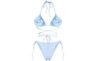 Magda Butrym floral-appliqué bikini top