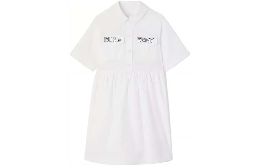 Burberry Dress FW22 White Kids'