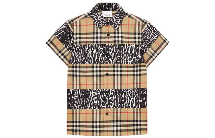 Burberry Kids Shirts Pointed Collar Moderate