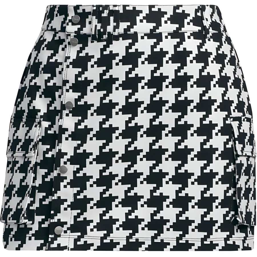 Adidas Adidas Ivy Park Halls Of Ivy Kids Houndstooth Skirt Clear Grey/Black