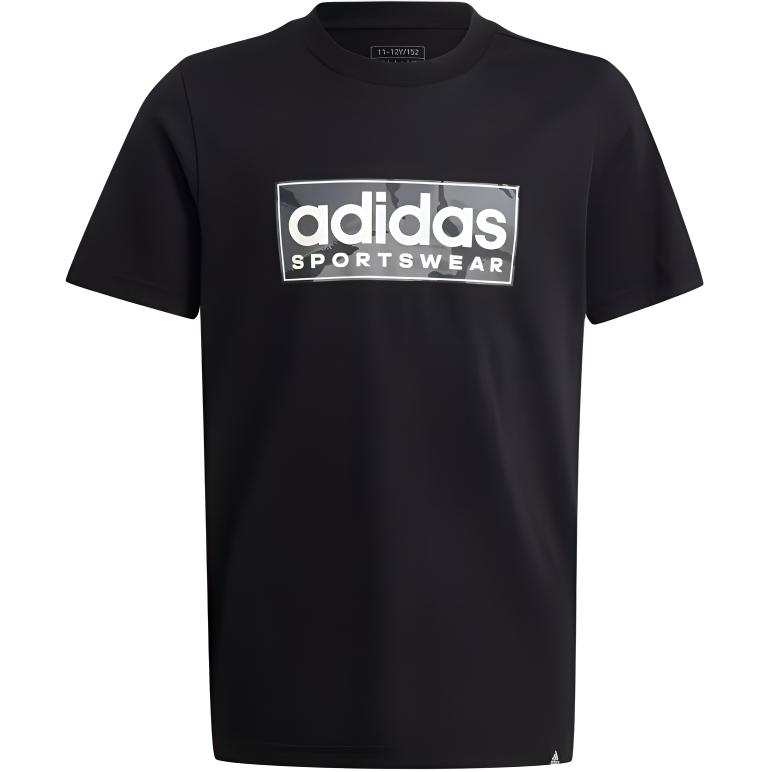 Adidas Adidas CAMO LINEAR GRAPHIC T SHIRT KIDS T Shirt Black Teenagers