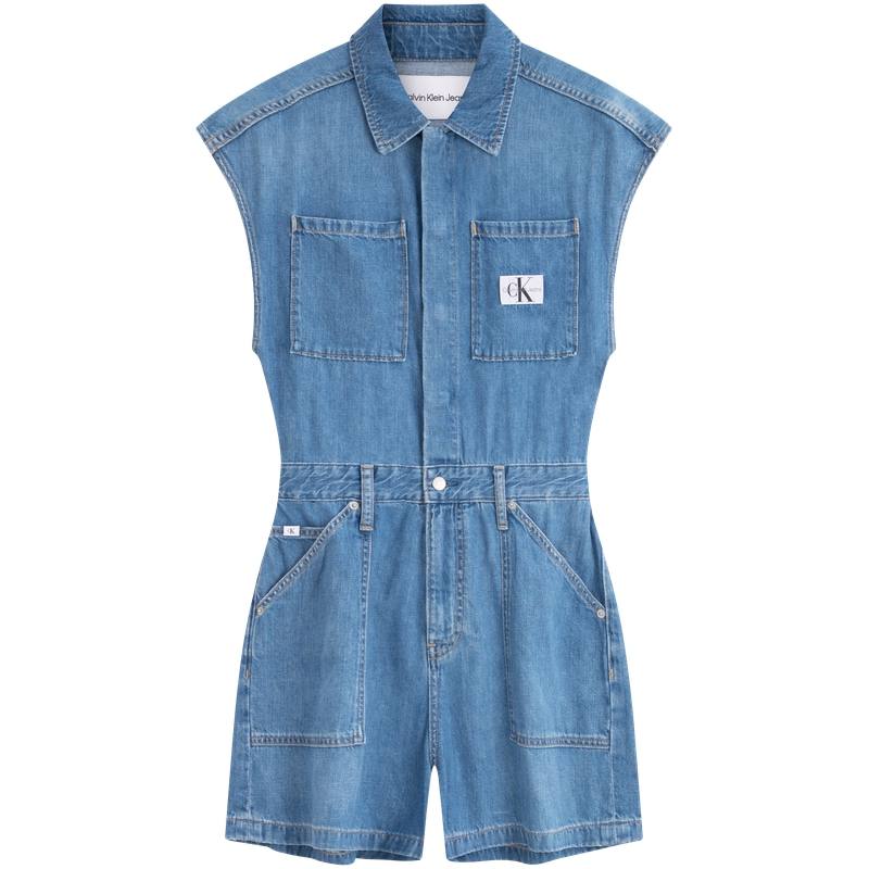 CALVIN KLEIN Denim Shorts Women's Light Blue