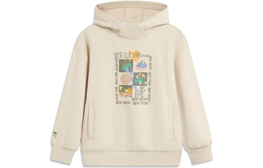 Li-Ning Li Ning Sweatshirt Sports Life Collection Oat Gray Kids'