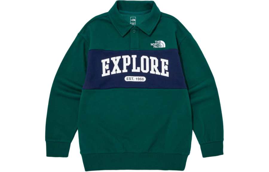 THE NORTH FACE Sweatshirt Kids' Apparel Schoolday Collar Sweatshirts Dark Green Kids'